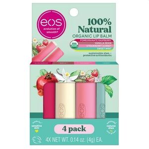 New eos Lip Balm, 100% Natural, Organic Assorted